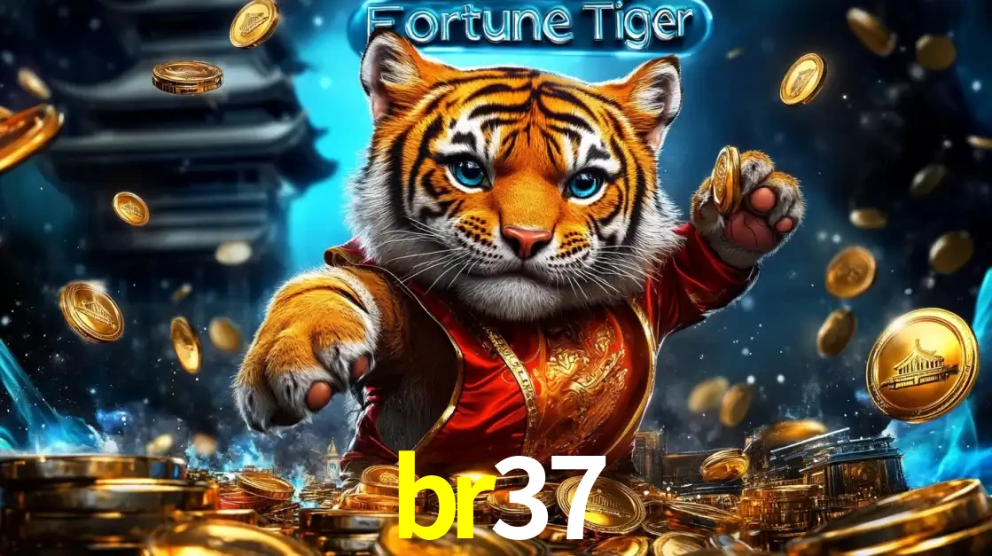 Imagem promocional do jogo de slot Fortune Tiger, com um tigre majestoso em traje tradicional cercado por uma fortuna em moedas de ouro, disponível agora no cassino br37.